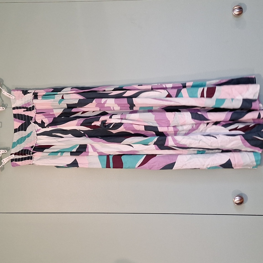 Nwt Free Destinations Purple And Blue Flowy Summer Beach Pant Size Large - Picture 7 of 8